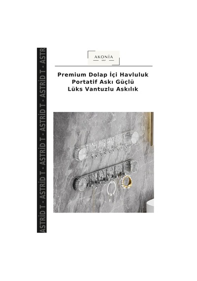 Premium Dolap İçi Havluluk Portatif Askı Güçlü Lüks Vantuzlu Askılık Çok Renkli