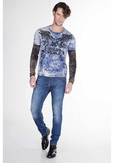 Cipo & Baxx Cl265 Slim Fit Kanat Baskılı Erkek Sweatshirt 001