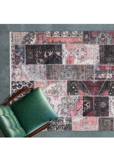 Madrid Vl Premium Yıkanabilir Pamuklu Kaymaz Tabanlı Saçaklı Kilim Karışık-krem