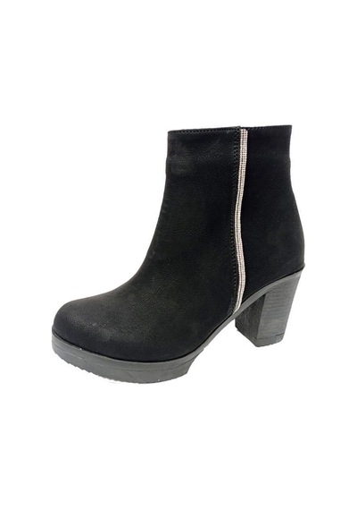 Efsun 2311 Yağlı Deri Fashion Fermuarlı Kadın Bot Siyah