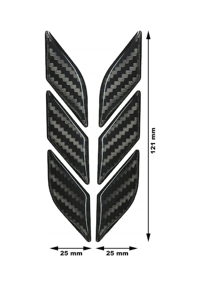 Motosiklet Karbon 3D Sticker