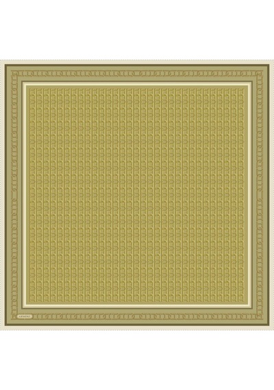 Armine Soyut Desenli Saf İpek Sura Eşarp -9301d Yeşil
