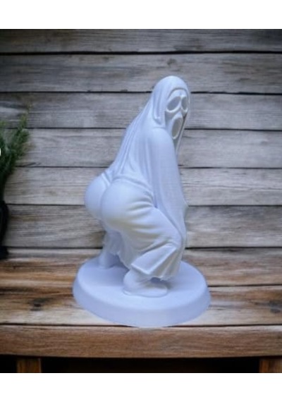 Housetrend Dekoratif Sevimli Şakacı Biblo Twerk Yapan Hayalet Dekoratif Figür, Modern Tasarım, Mini Masa Süsü, Beyaz, Ofis Ve Ev Dekorasyon Hediye