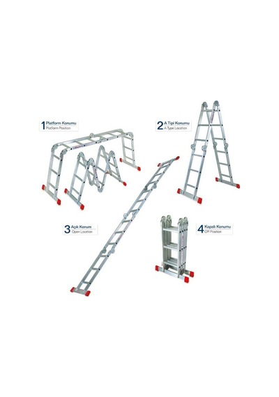 4x4 Basamaklı 470cm Akrobat Merdiven