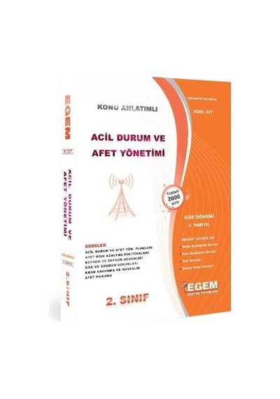 Egem Aöf Acil Durum Ve Afet Yönetimi Ve Konu/soru Seti