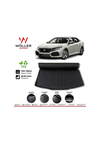 Honda Civic Fc5 Bagaj Havuzu 2016 2020 Arası 3D Wöller Ultraflex