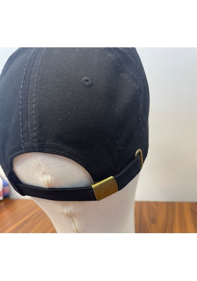 Boston Nakışlı Eskitme Vintage Model Pamuklu Cap Şapka Siyah