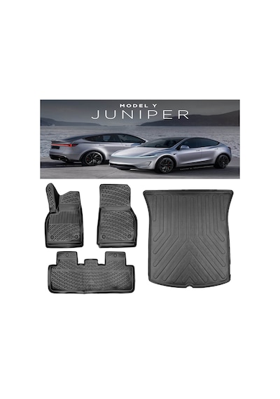 Rizline Tesla Model Y Juniper 2025 Ve Sonrası 3d Havuzlu Paspas Ve Bagaj Havuzu Set