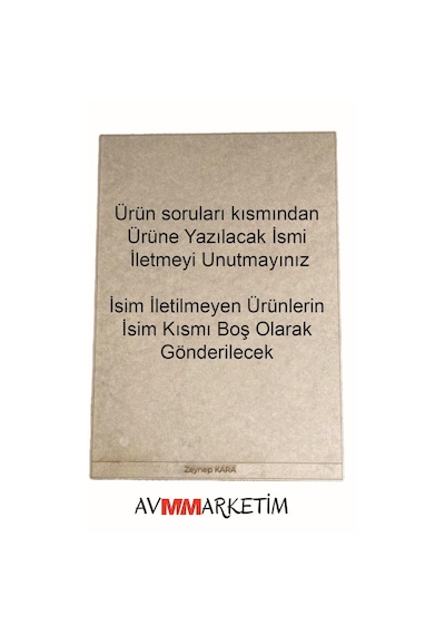 Kişiselleştirilebilir Duralit Mdf Resim Altlığı Ham Mdf 35 x 50 CM 3 MM Levha