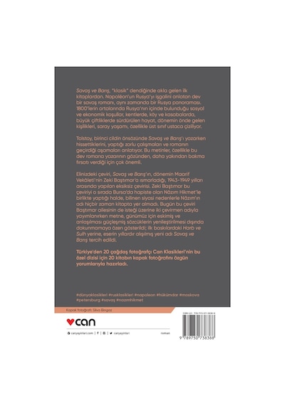 Savaş Ve Barış - Lev Nikolayeviç Tolstoy -  Can Yayınları