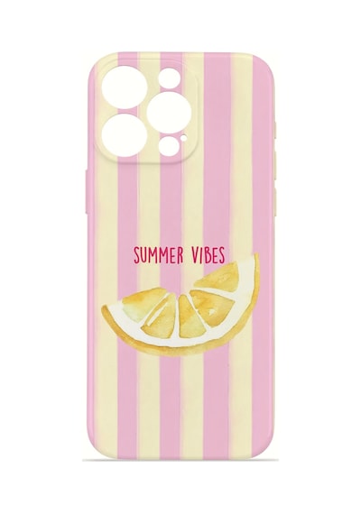 Apple iPhone Uyumlu 16 Pro Max Vorian İnce Kamera Korumalı Mika Kılıf Summer Vibes Lemon Summer Vibes Lemon Mika