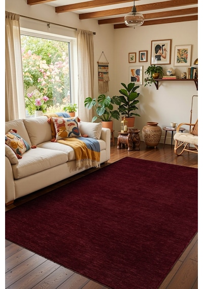 Valerıa Vlr01l Mürdün Dekoratif Şönil Kilim Modern Desen Yıkanabilir Yumuşak Kaymaz Taban Halı Murdun