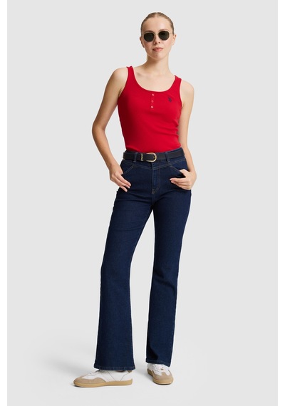 U.S. Polo Assn. U.s. Polo Assn. Kadın Kırmızı Tişört Basic 50321790-vr171 Basıc Kırmızı