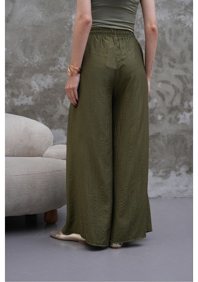 Rawea Kadın Modal Kumaş Etek Pantolon - Oversize & Geniş Paça Haki