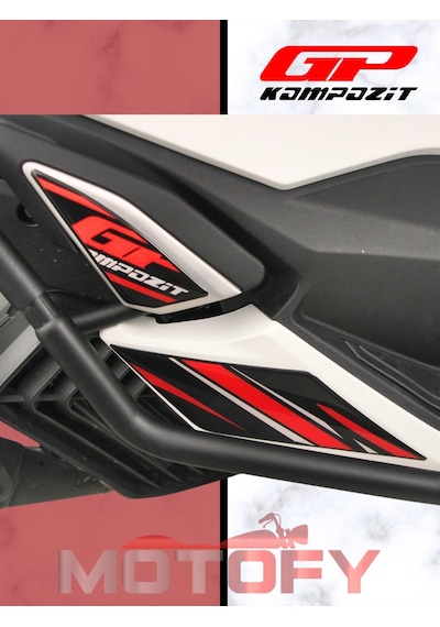 Gp Kompozit Honda Pcx 125 2021-2024 Uyumlu Artçı Ayak Pad Gri
