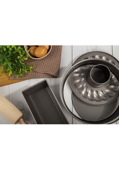 Tefal Easybake Savarin 3 Parça Kek Kalıbı Seti - Gri Diğer