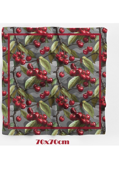 Kirazlı Rapsodi Desen 70 70cm Bandana/fular Çok Renkli