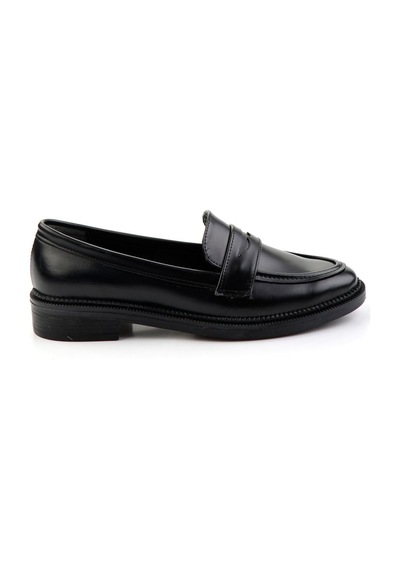 Bambi Siyah Kadın Loafer Ayakkabı K01216100109 Siyah