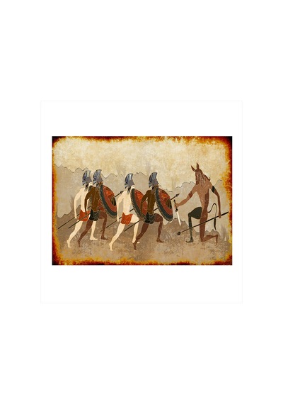 Bedeko Mitolojik Savaşçılar Modern Ahşap Tablo 35 Cm X 50 Cm