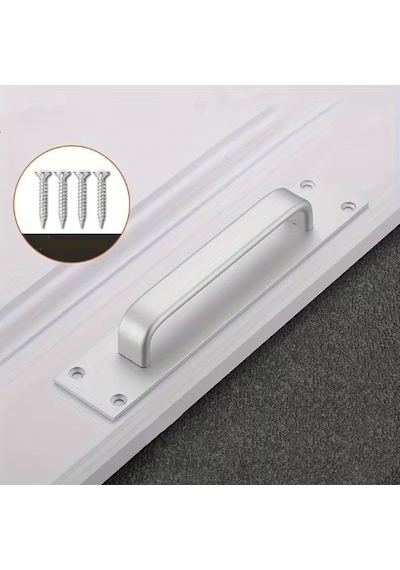 Marelli Pull Gri Saten Aluminyum Şık Sürme Kapı Çekmesi