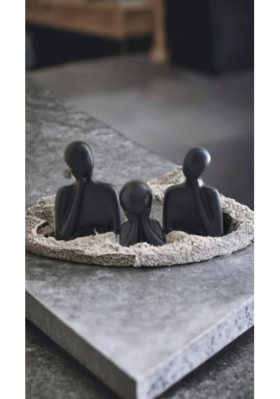 Bernami Mumluk Şamdanpinterest Aile Biblo Figür Heykel 3lu Set Siyah Diğer