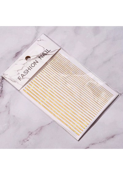 Parlak Gold Şerit Tırnak Sticker Şerit Tırnak Etiketi Nail Art