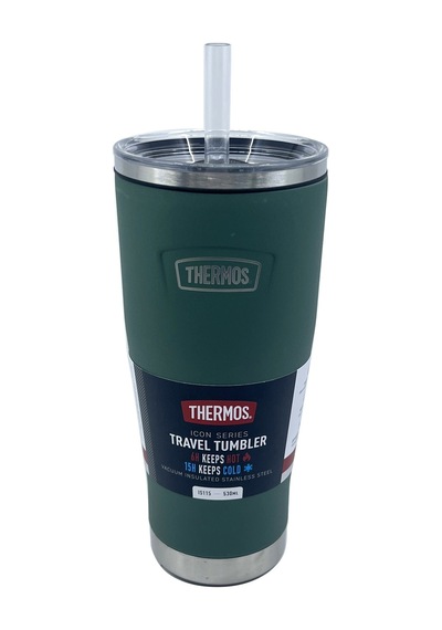 Thermos Icon Is115 0,53l Slide Lock Mug Wstraw Pipetli Termos - Alpine Green Yeşil