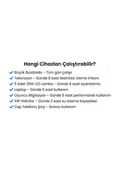 Veratech Solar Enerji Bahçe Evi Paketi 3kva İnverter 1250w Güneş Paneli 300ah Jel Akü