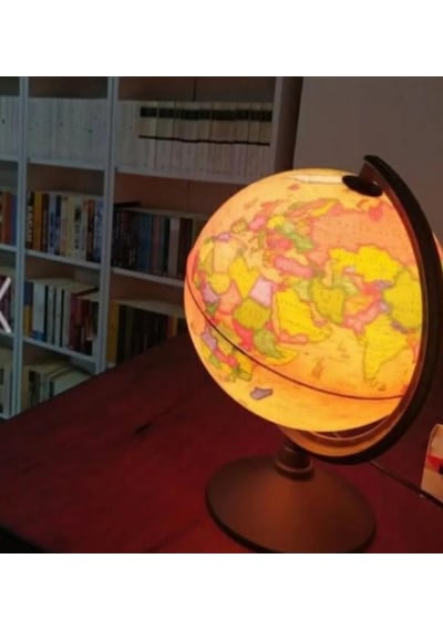 Lrs Store Dünya Küresi - Işıklı- Yerküre Antik-siyasi Dekoratif Eğitici Yer Küre Globe Ancient, 20 Cm Genel
