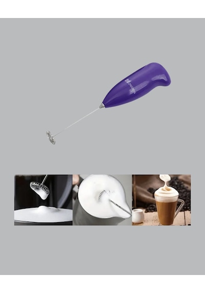 Frappe Ve Cappuccino Maker Taşınabilir Pilli Köpürtücü Mikser 0029