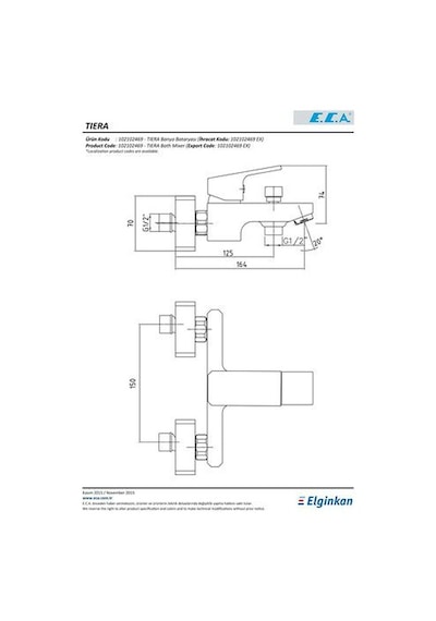 Eca Tiera Banyo Bataryası Mat Siyah 102102469C1 Siyah