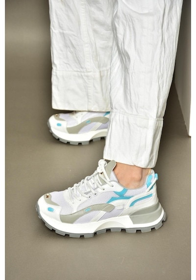 Fox Shoes S312213109 Beyaz Kalın Tabanlı Spor Ayakkabı Sneakers Beyaz