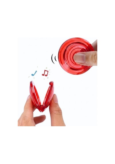 Temel Plastik Kastanyet El Perküsyon Aleti Kırmızı 5.5 Cm