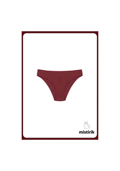 Taranto Model Fitilli Pamuklu Slip Esnek Komforlu Hava Alan Külot Bordo Renk Bordo