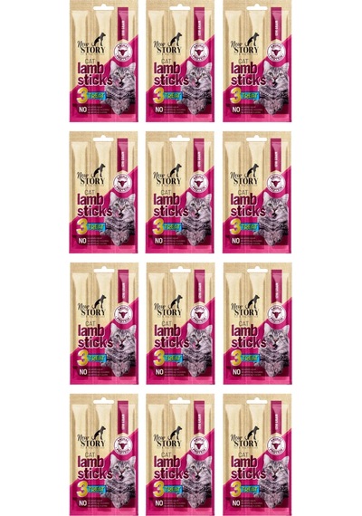 Cat Lamb Stick 12 Adet 3x5gr. Kuzu Etli, Çubuk, Kedi Ödül Maması