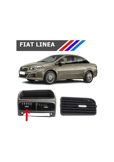 Fiat Linea Orta Sol Havalandırma Izgarası Gri Düğmeli 735459180 2007 - 2018 M742