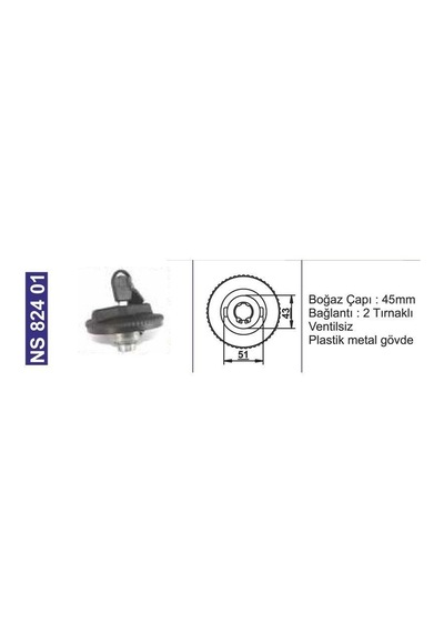 Depo Kapağı Mazot M4C 7058-1 Kilitli Tm 30 (Em) M4C7058-1