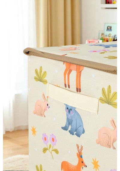 Tr Animals Büyük Kapaklı Kutu, 40 X 50 Cm, Saklama Kutusu, Oyuncak Organizer Genel
