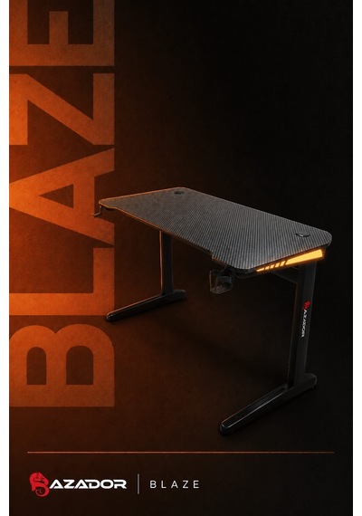 Razador Blaze Rgb Ledli Oyuncu Masası 120x60x74 Siyah