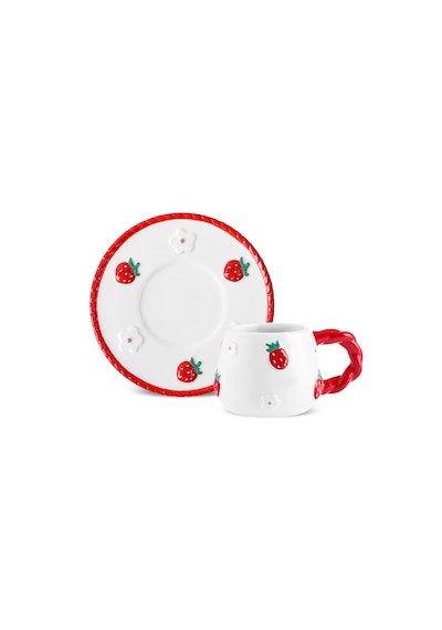 Karaca Berrybloom 2 Kişilik Kahve Fincan Takımı 100 Ml Kırmızı