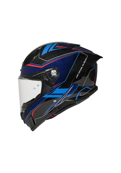 Zeus Kask Zs-837a Az3 Black Blue Red Sılver Siyah