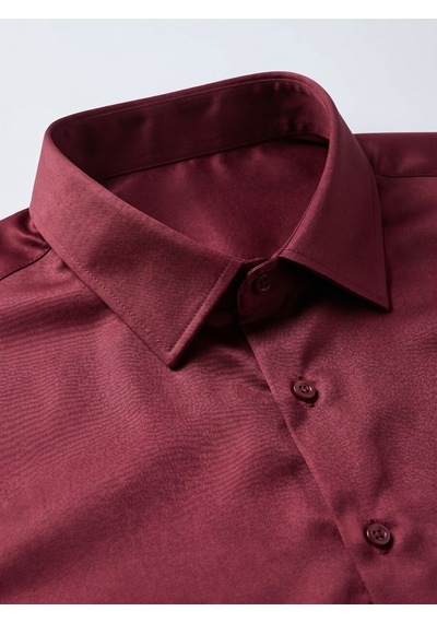 Baselco Elegance Pamuk Saten Slim Fit Gömlek Tycf089711362430754e40e08 Bordo