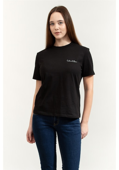 Calvin Klein Kadın Regular Fit Yuvarlak Yakalı %100 Pamuklu Kısa Kollu Siyah T-shirt Lv047e809g-ub1-12826 Siyah Calvin Klein Kadın Regular Fit Yuvarlak Yakalı %100 Pamuklu Kısa Kollu Siyah T-shirt Lv047e809g-ub1-12826 Siyah