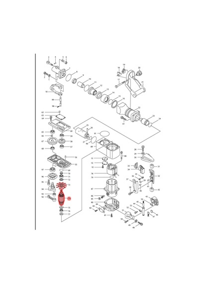 Makita HM1500B Endüvi Rotor Kollektör Ürün Kodu 514958-2