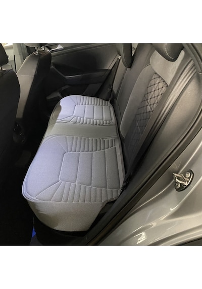 Audi A4 Serisi Uyumlu Lüx Oto Koltuk Minderi Ön Arka Oturak 3'lü Set Bumerang Serisi Gri