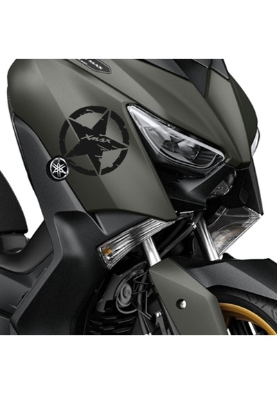 Deeb Army Yamaha Xmax Yıldız Sticker Etiket Mat Siyah 2 Adet