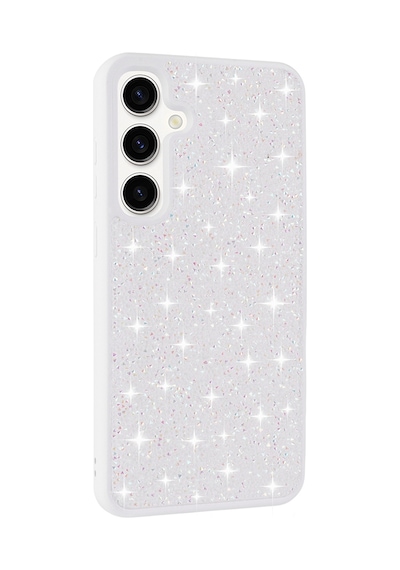 Galaxy S25 Plus Kılıf Parlak Taşlı Tasarım Zore Pırlanta Kapak Gri