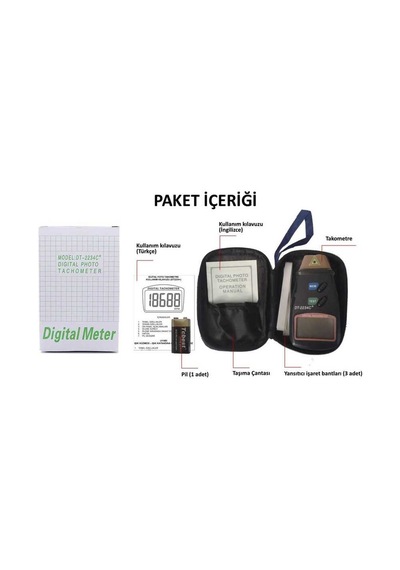 Aek-tech Dt2234-c Lazer Takometre Devir Ölçer N11.57