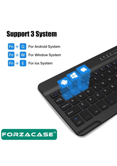Tablet Telefon İçin Kare Tuş Bluetooth Klavye - Fc755 Beyaz