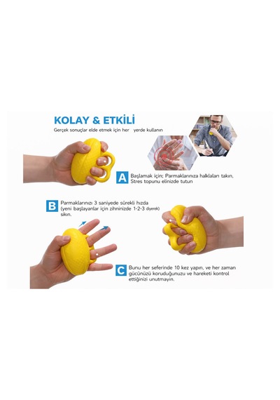 Fizik Terapi Direnç Topu El Egzersiz Aleti Bilek Parmak Güçlendirici Rehabilitasyon Topu